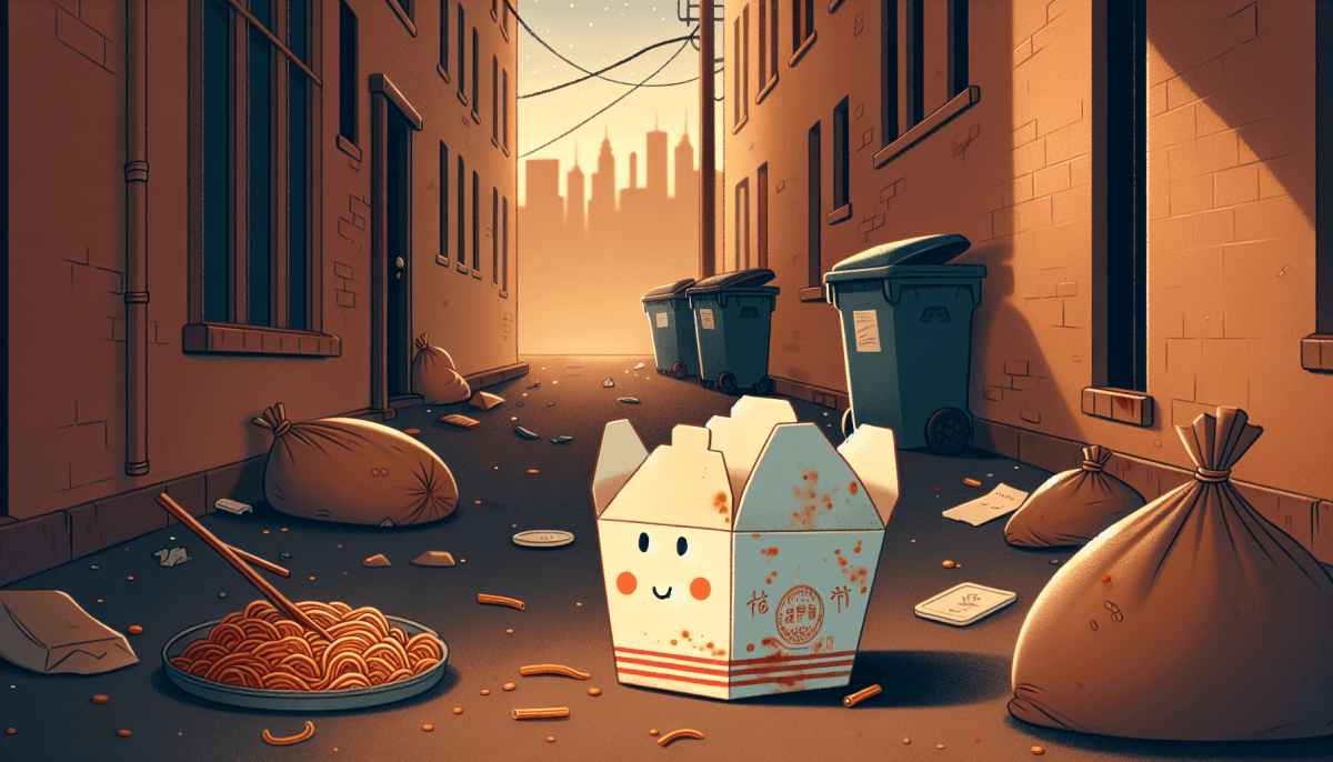 Hero image for a discarded takeout container's diary entry