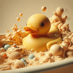 Portrait of a rubber duck