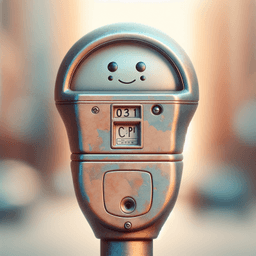 Portrait of a parking meter