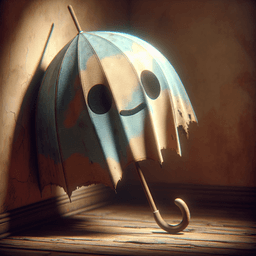 Portrait of a broken umbrella